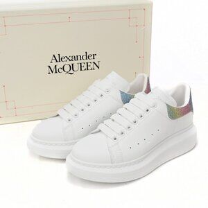 Alexander McQueen sneakers, colored diamonds, women's casual shoes